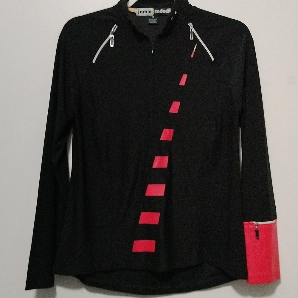 Jamie Sadock mid zip long sleeve top size XS